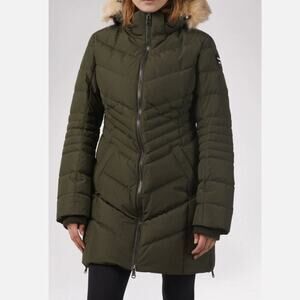 PAJAR Queens Quilted Puffer w/Faux Fur Hood‎ Trim Size S